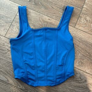 Blue Corset Tank Top